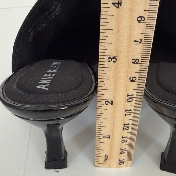 Anne Klein Black Kitten Heels Mules Size 8 - Picture 16 of 16